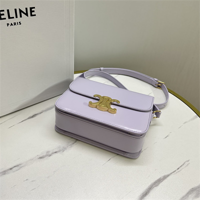 Ce**e teen triomphe bag in shiny calfskin laverder color