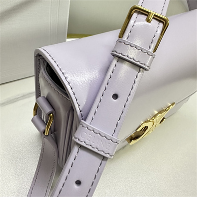 Ce**e teen triomphe bag in shiny calfskin laverder color