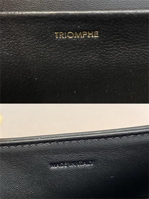 Ce**e triomphe shoulder bag in shiny calfskin black color