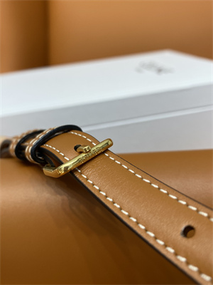 Ce**e triomphe shoulder bag in shiny calfskin brown color