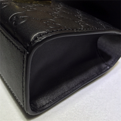 Gu.cci Padlock Small shoulder bag Black Leather 409487