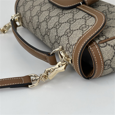 Gu.cci Horsebit 1955 Soft small top handle bag GG Canvas 815206