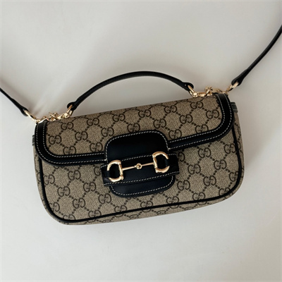 Gu.cci Horsebit 1955 Soft small top handle bag GG Canvas 815206