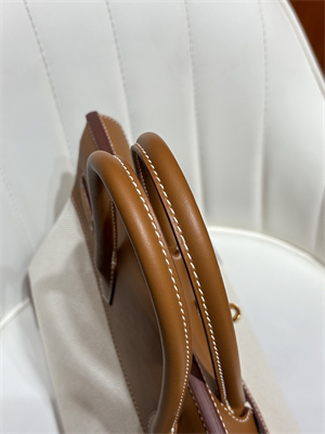 Bir.kin Bag Swift Leather & Canvas 25/30 Gold/Silver Hardware In Gold HS