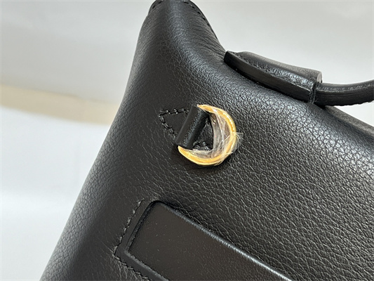 H**mes 2424 mini bag evercolor/ swift leather gold/silver tone metal black color hs