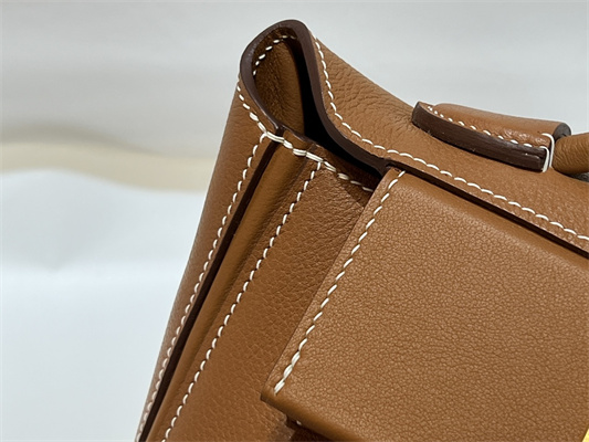 H**mes 2424 mini bag evercolor/ swift leather gold/silver tone metal gold color hs