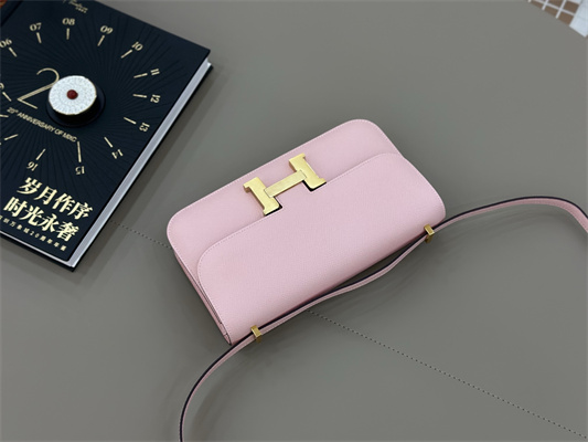 Constance Elan Epsom Leather Gold/Silver Tone Hardware Sakura Pink Color HS(With Mirror)