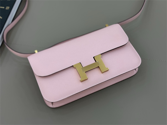 Constance Elan Epsom Leather Gold/Silver Tone Hardware Sakura Pink Color HS(With Mirror)