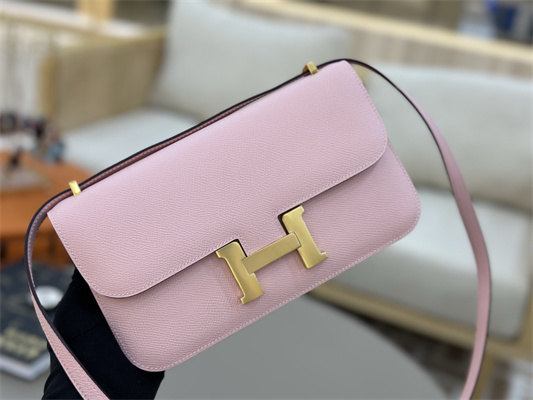 Constance Elan Epsom Leather Gold/Silver Tone Hardware Sakura Pink Color HS(With Mirror)