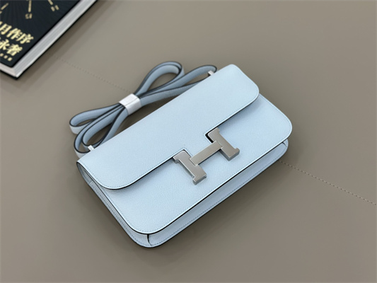 Constance Elan Epsom Leather Gold/Silver Tone Hardware Blue Brume Color HS(With Mirror)