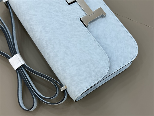 Constance Elan Epsom Leather Gold/Silver Tone Hardware Blue Brume Color HS(With Mirror)