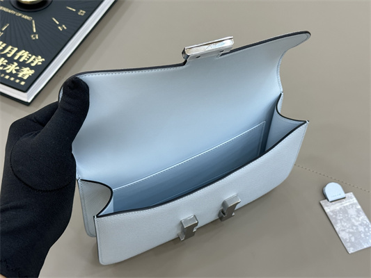 Constance Elan Epsom Leather Gold/Silver Tone Hardware Blue Brume Color HS(With Mirror)