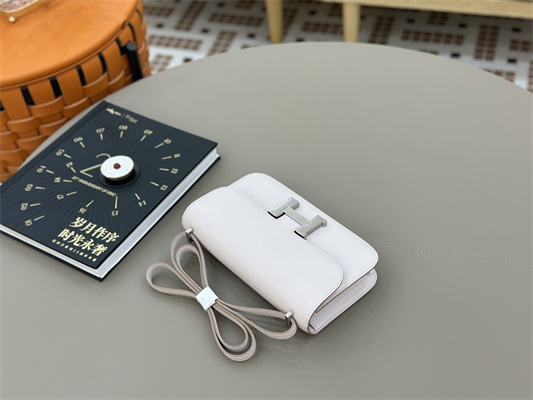 Constance Elan Epsom Leather Gold/Silver Tone Hardware Mauve Pale Color HS(With Mirror)