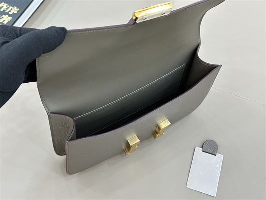 Constance Elan Epsom Leather Gold/Silver Tone Hardware Etain Color HS(With Mirror)