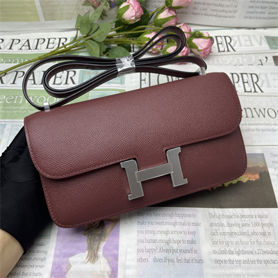 Constance Elan Epsom Leather Gold/Silver Tone Hardware Bordeaux Color HS(With Mirror)