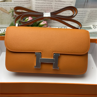 Constance Elan Epsom Leather Gold/Silver Tone Hardware Orange Color HS(With Mirror)