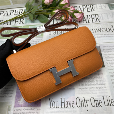 Constance Elan Epsom Leather Gold/Silver Tone Hardware Orange Color HS(With Mirror)