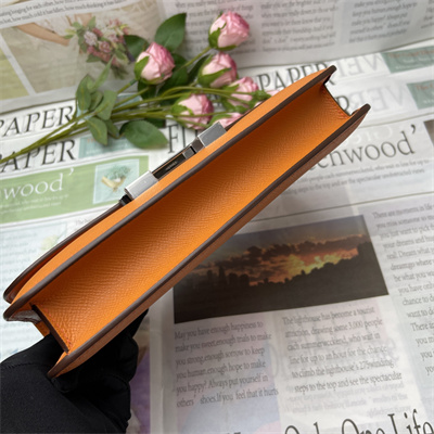 Constance Elan Epsom Leather Gold/Silver Tone Hardware Orange Color HS(With Mirror)