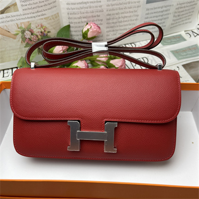 Constance Elan Epsom Leather Gold/Silver Tone Hardware Red Color HS(With Mirror)