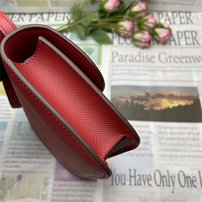 Constance Elan Epsom Leather Gold/Silver Tone Hardware Red Color HS(With Mirror)