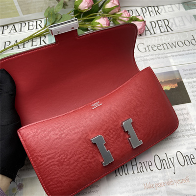 Constance Elan Epsom Leather Gold/Silver Tone Hardware Red Color HS(With Mirror)