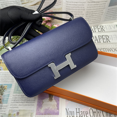 Constance Elan Epsom Leather Gold/Silver Tone Hardware Deep Blue Color HS(With Mirror)