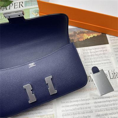 Constance Elan Epsom Leather Gold/Silver Tone Hardware Deep Blue Color HS(With Mirror)