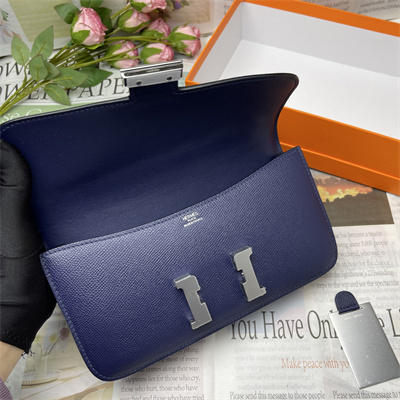 Constance Elan Epsom Leather Gold/Silver Tone Hardware Deep Blue Color HS(With Mirror)