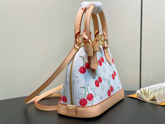 L.V X TM Alma BB Bag Monogram cherry coated canvas M14234