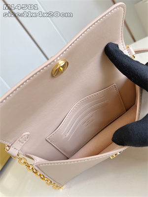 L.V Wallet On Chain LV Bloom Calfskin Leather Sand M14581