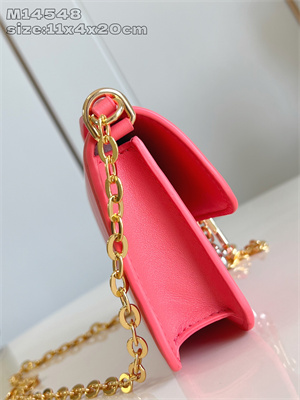 L.V Wallet On Chain LV Bloom Calfskin Leather Sweet Coral M14548