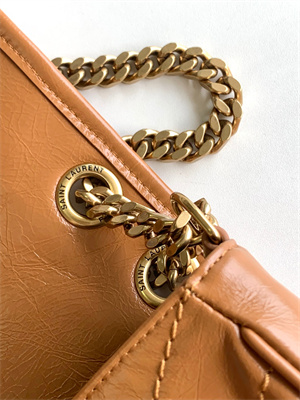 Y.S.L NIKI MEDIUM In Vintage Leather Brown Color