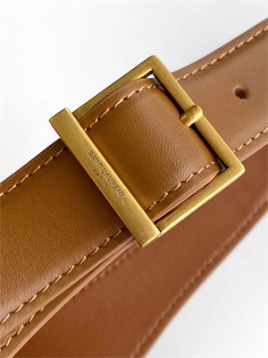 Y.S.L LE 5 A 7 SMALL HOBO BAG In Brown Leather & Raffia