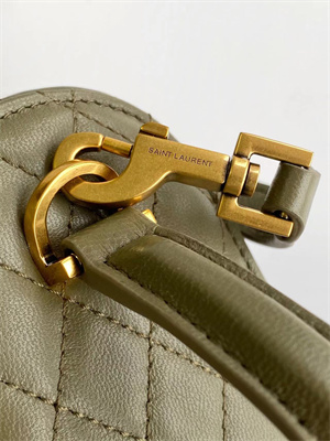 Y.S.L Vanity Case In Quilted Lambskin Green