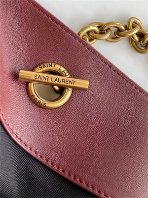 Y.S.L Jamie Shopping Bag In Lambskin Bordeaux Color