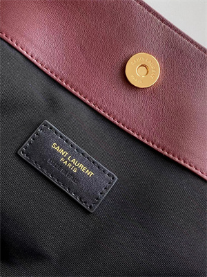 Y.S.L Jamie Shopping Bag In Lambskin Bordeaux Color