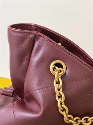 Y.S.L Jamie Shopping Bag Small In Lambskin Bordeaux Color