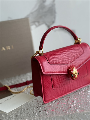 B*l*ai serpenti forever mini top handle bag calfskin leather red color 293666