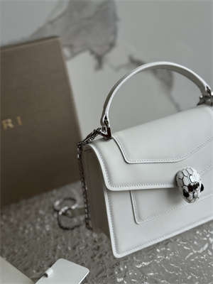B*l*ai serpenti forever mini top handle bag calfskin leather white color 293666