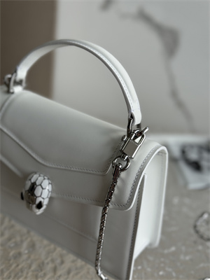 B*l*ai serpenti forever mini top handle bag calfskin leather white color 293666