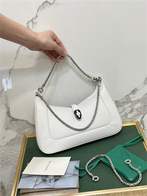 B*l*ai serpenti baia shoulder bag calfskin leather white color 293208