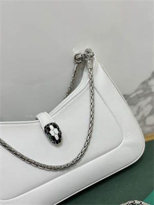 B*l*ai serpenti baia shoulder bag calfskin leather white color 293208