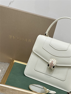 B*l*ai serpenti forever mini top handle bag calfskin leather white color 38329