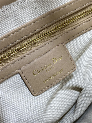 CD Saddle Bag Oblique Jacquard & Smooth Calfskin Nature Color