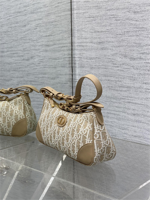 cd 30 montaigne wanderlust mini bag D*or oblique chambray with raffia effect and smooth calfskin nature