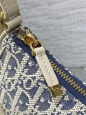 cd 30 montaigne wanderlust mini bag blue D*or oblique chambray with raffia effect and light biscuit smooth calfskin