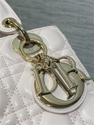 cd small lady di.or my abcD*or bag cannage lambskin gold tone metal sakura pink