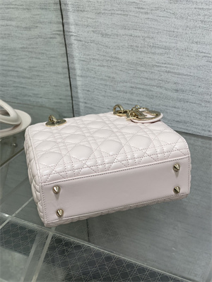 cd small lady di.or my abcD*or bag cannage lambskin gold tone metal sakura pink