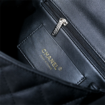 Ch*el 25s top handle bag gold tone metal black as5554