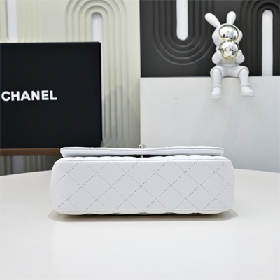 Ch*el 25s top handle bag gold tone metal white as5554